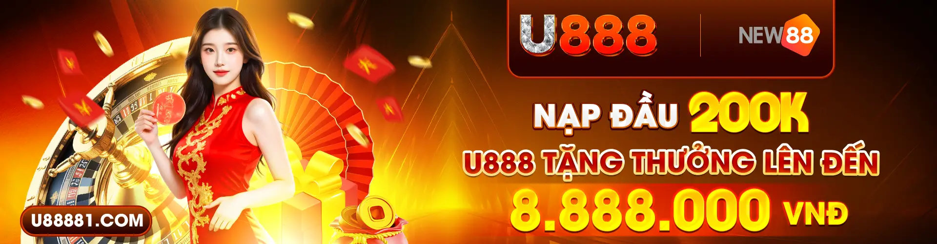 u888 banner thưởng nạp đầu